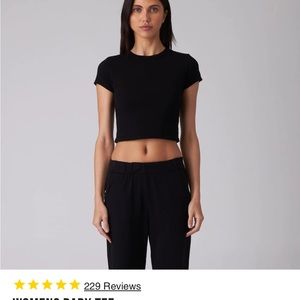 Talentless baby tee, black xs